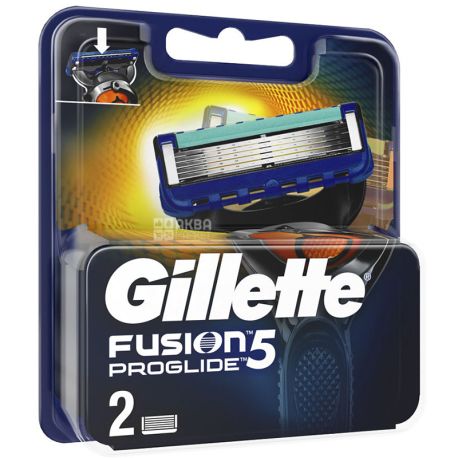 Gillette Fusion 5 ProGlide, 2 шт., Змінні картриджі для гоління