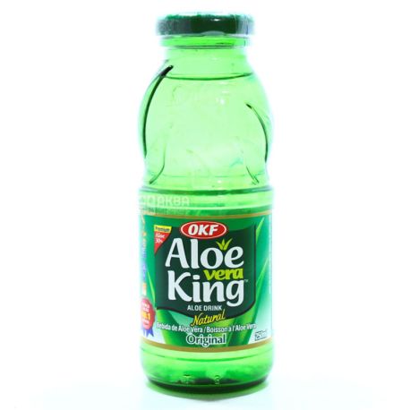 OKF, Aloe Vera King Original, 0,25 л, ОКФ, Напій соковий з алое, негазований, органічний, скло