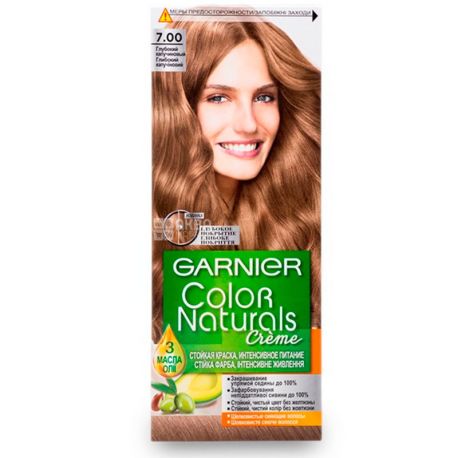 Garnier Color Naturals, Краска для волос, Тон 7.00 Глубокий капучиновый
