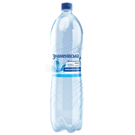 Знаменовская, 1,5 л, Упаковка 6 шт., Вода сильногазированная, ПЭТ
