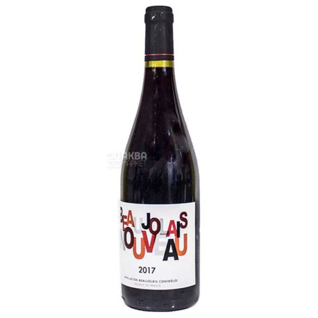Beaujolais Nouveau, Вино красное сухое, 12%, 0,75 л