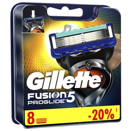 Gillette Fusion 5 ProGlide, 8 шт., Змінні картриджі для гоління