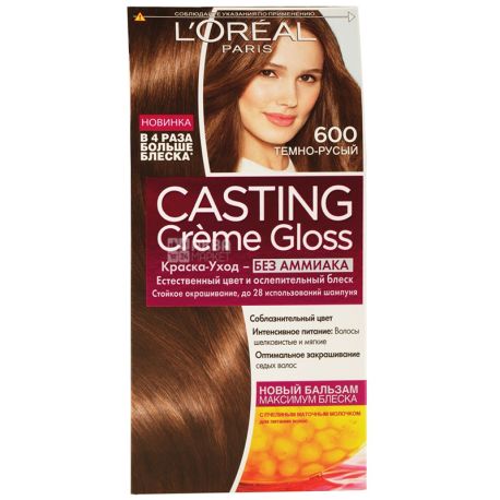 L’Oreal, Casting Crème Gloss, Краска для волос, №600, темно-русый
