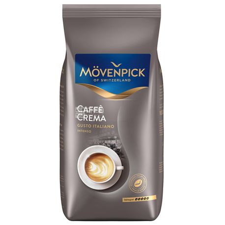 Movenpick Caffe Crema Gusto Italiano, 1 кг, Кофе Мовенпик Густо Итальяно, темной обжарки, в зернах