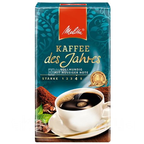 Melitta Kaffee des Jahres, 500 г, Кофе Мелитта Каффи дес Яхрес, средней обжарки, молотый