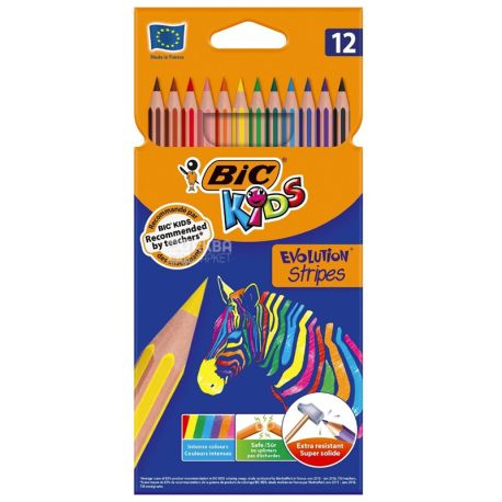 BIC Evolution, Colored pencils, 12 pcs.