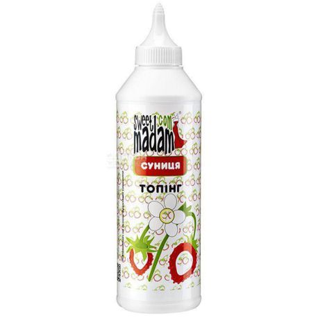 Sweet Madam, Wild Strawberry, 600 г, Топпинг Свит Мадам, Земляника, ПЭТ