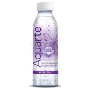 Aquarte Relax, 0,5 л, Вода негазована з смаком Маракуї та екстрактом Ромашки Акварте Релакс, ПЕТ