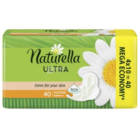 Naturella, Ultra Normal, 40 шт., Гигиенические прокладки, 4 капли