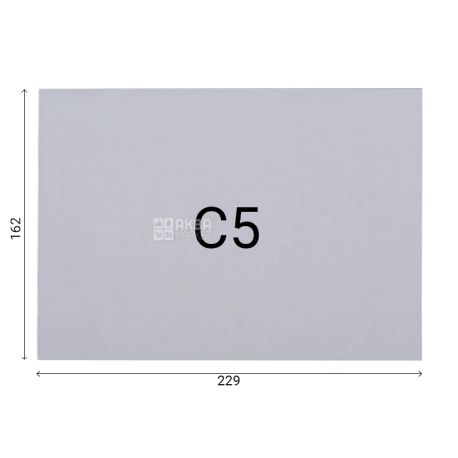 Envelope C5 (162х229 mm) white 100 pcs., With a tear-off tape and a window
