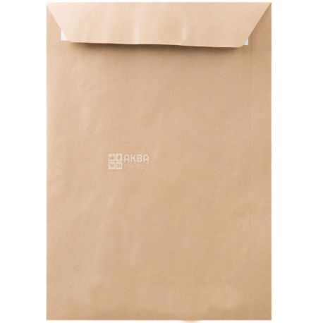 Конверт C4 (229х324 мм) крафт, 50 шт., с отрывной лентой и расширением