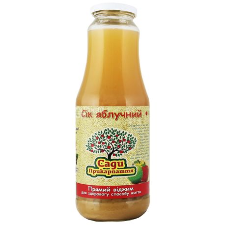 Apple juice, 1 l, TM Gardens of Prikarpatye