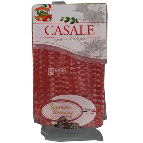 Casale Spianata Romana Salami Sausage Roman dry-cured sliced, 80 g