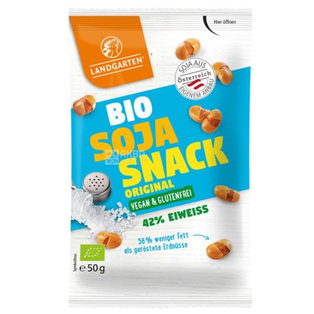Soybeans fried, Organic, 50 g, TM Landgarten