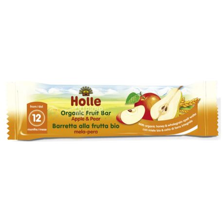 Holle Органічний фруктовий батончик яблуко-груша, 25 г