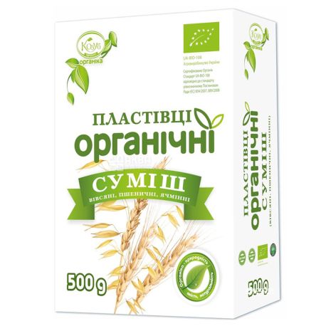 Суміш пластівців органічна, 500 г, ТМ Козуб