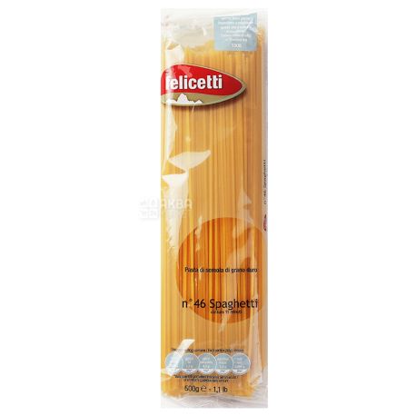 Felicetti Spaghetti №46, 500 г, Макароны Феличетти Спагетти