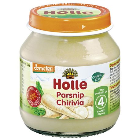 Пюре детское органическое, пастернак, 125 г, ТМ Holle