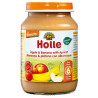 Holle, 190 г, Пюре дитяче органічне Яблуко-Банан-Абрикос, з 6-ти місяців, скло