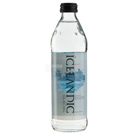 Icelandic Glacial Non-carbonated spring water, 0.33 l, Glass