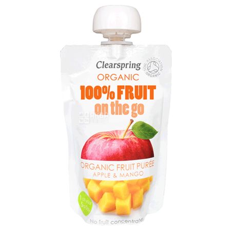 Пюре фруктовое Яблоко-Манго, органическое, 120 г, ТМ Clearspring