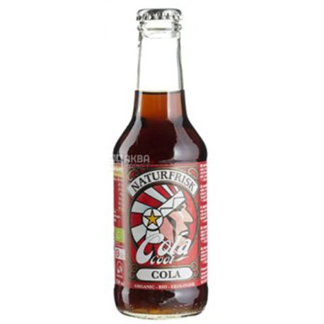 NaturFrisk, Cola Cool, 0,25 л, Натурфріск, Кола, Напій органічний, газований, скло