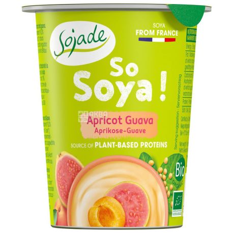 Sojade Organic Soya Apricot Yogurt, 125 g