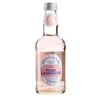 Fentimans Rose Lemonade, 0,275 л, Напій газований Лимонад Квітковий з екстрактом троянди Фентіманс, скло 