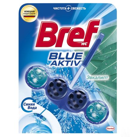 Bref Blue aktiv, 1шт., Блок для унитаза, Эвкалипт