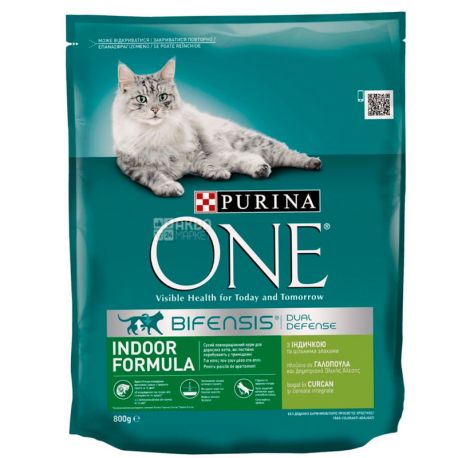 Purina One, 800 g, Dry food for domestic cats, with turkey