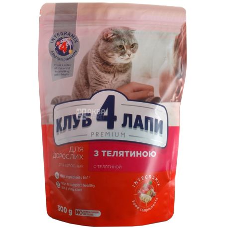 Сухой корм для котов, 300 г, ТМ 4 Лапы