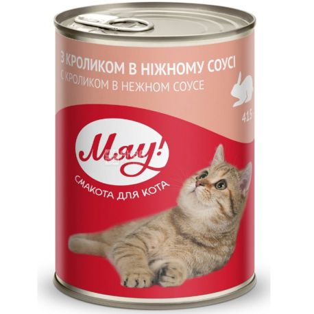 Canned cat food, Rabbit, 415 g, TM Meow