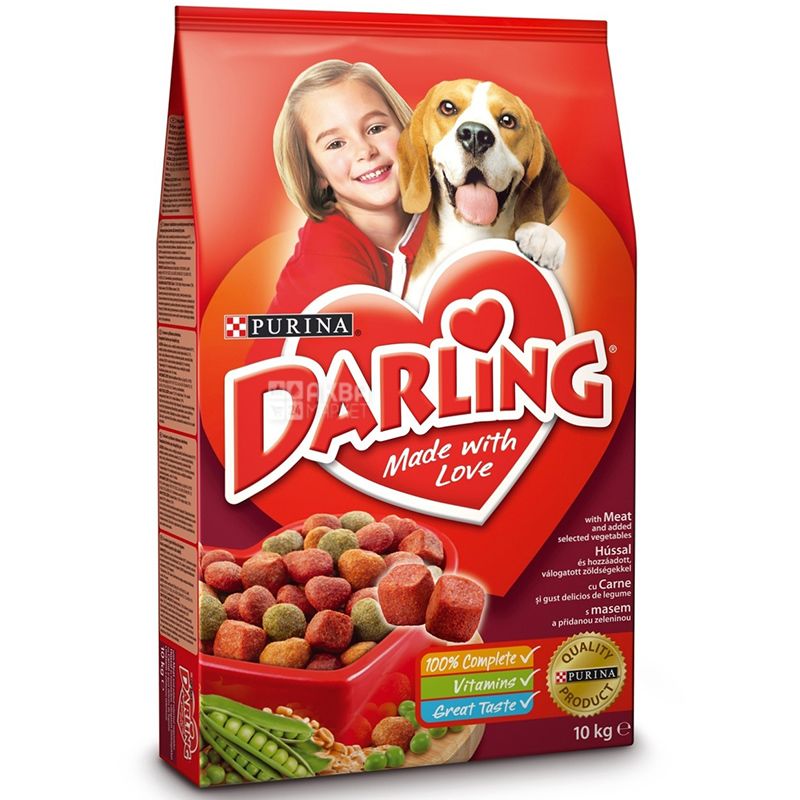 Buy Purina Darling, Dry Dog Food, Poultry Meat and Vegetables, 10 kg