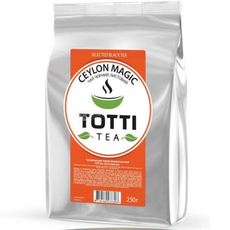 TOTTI Tea, Ceylon Magic, 250 г, Чай Тотти, Магия Цейлона, черный