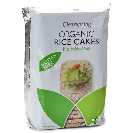 Clearspring, 130 г, Хлебцы органические рисовые, без соли, без глютена