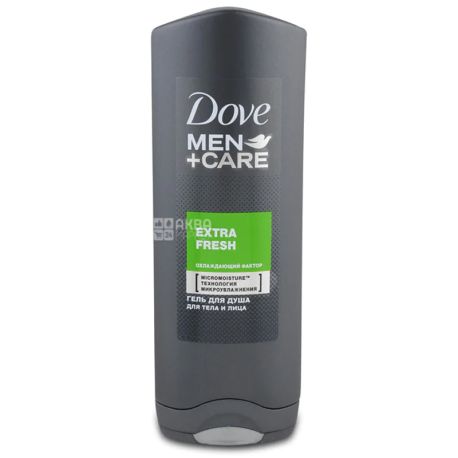 Dove Men + Care, Men's Body and Face Shower Gel, Extra Fresh, 250 ml