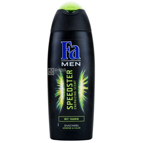 Fa Men, Мужской гель для душа для тела, лица и волос, Speedster, Энергичный аромат, 250 мл 