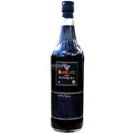 Barlife, Blackberry, 1 л, Сироп Барлайф, Ожина, ПЕТ