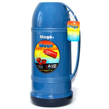 Thermos vacuum universal, blue, 0.5 l, TM Mega