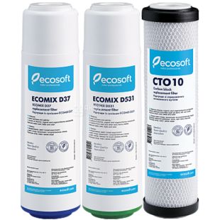 Ecosoft Replaceable Filter Pack, Экософт, Комплект сменных картриджей для тройных фильтров