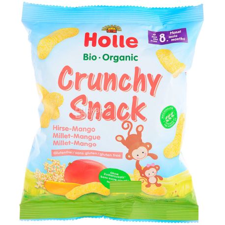 Millet snacks with mango, for children from 8 months, organic, 25 g, TM Holle