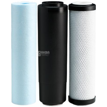 Ecosoft Replaceable Filter Pack, Экософт, Улучшенный комплект картриджей для фильтров обратного осмоса 1-2-3 этапа очистки