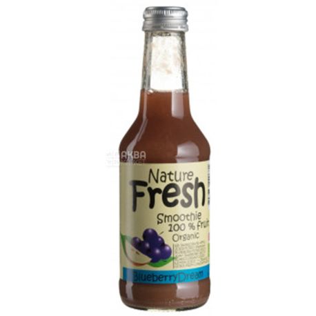Natur Fresh, Blueberry Dream, Черничный, 0,25 л, Натур Фреш, Смузи органический