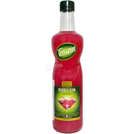 Teisseire, Bubble Gum, 0,7 л, Сироп Тейссер, Бабл Гам, стекло