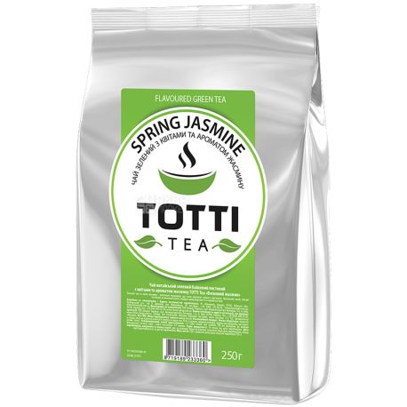TOTTI Tea, Spring Jasmine, 250 g, Totti Tea, Spring Jasmine, Green
