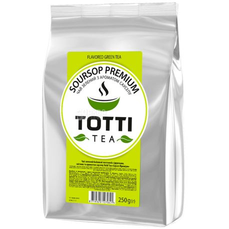 TOTTI Tea, Soursop premium, 250 г, Саусеп Премиум, зеленый