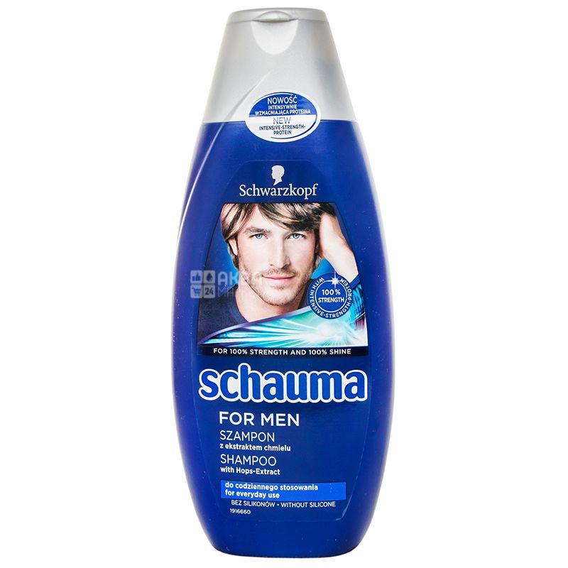 Buy Schauma Schwarzkopf Men S Shampoo With Hop Extract Silicone Free 400 Ml With Delivery Price And Review In Aquamarke