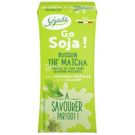 ojade Go Soja The Matcha Organic, 200 мл, Сояде, Напій соєвий, Чай Матча, органічний, безлактозний