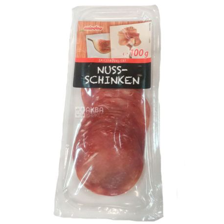 Ветчина копченая Nuss Schinken, нарезка, 100 г, ТМ Windau