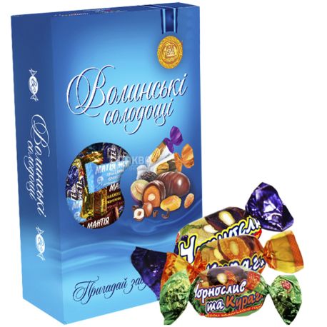 Волынские Сладости, Чернослив и Курага, набор конфет, 500 г